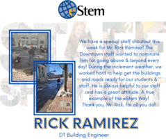 Staff Shoutout - Mr. Rick!
